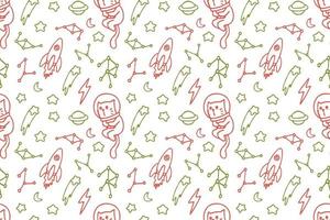 Cute cat seamless pattern style vector