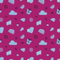 hand drawn abstract winter seamless pattern vector design