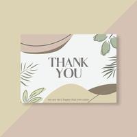 greeting card abstract hand drawing botanical greenery vector