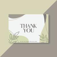 greeting card abstract hand drawing botanical greenery vector