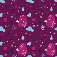 hand drawn abstract winter seamless pattern vector design