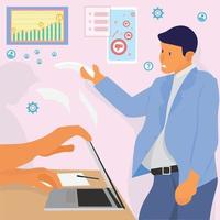 vector illustration of office situation