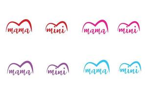 mama mini t shirt design vector