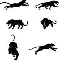 Panther set illustration design vector