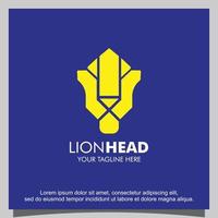 vector de diseño de logotipo de cabeza de león