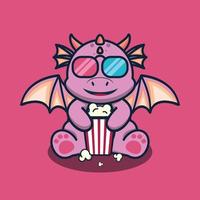 vector illustration of  cute dragon