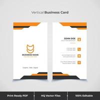 Creative and Clean Vertical Business Card Design and Stationery and Print Template vector