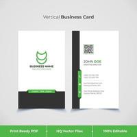 Green Creative and Modern Vertical Business Card and visiting card template vector
