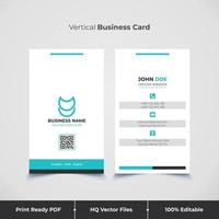 Minimalist Modern Vertical Business Card and visiting Card template vector