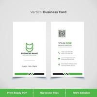 tarjeta de visita vertical minimalista y moderna y plantilla de tarjeta de visita vector