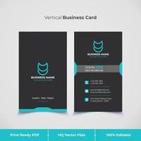 Creative and Clean Vertical Business Card Design and Stationery Print Template vector