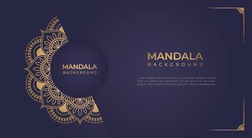 Luxury background with gold Islamic arabesque and ornate elegant wedding invitation mandala background vector