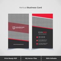 Professional Vertical Business Card and Visiting Card Template vector