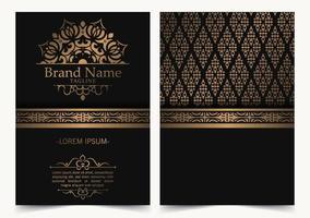 Luxury ornament greeting card vector template