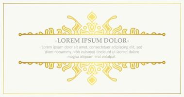 Luxury white calligraphy ornament frame line design vector