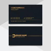 Dark Golden Luxury Business Card Design Elegant Visiting Card Template vector