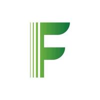 Letter F Bar Code Idea Abstract Vector Logo