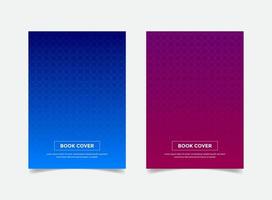 Pattern gradient book cover design vector