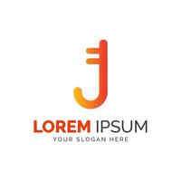 Letter J Key Security Abstract Vector Graphic Elements Logo Template