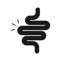 Intestines icon vector, digestion system symbol color editable vector