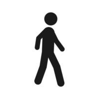 Walk vector icon , color editable isolated on white background