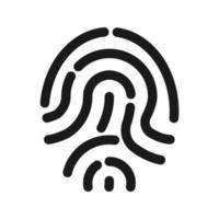 fingerprint icon. Security symbol template for graphic and web design collection logo vector illustration