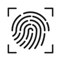 fingerprint icon. Security symbol template for graphic and web design collection logo vector illustration