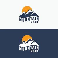 mountain gear logo template vector image