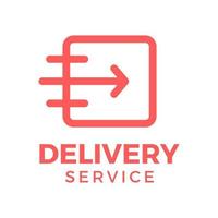 Delivery service logo, icon vector