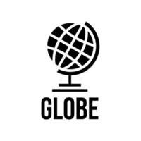 icono de globo, plantilla de logotipo vector