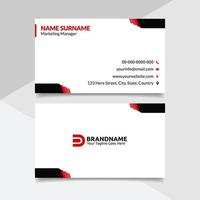Red and White Creative Business Card Design Visiting Card Template vector