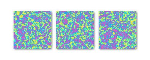 Abstract colorful shapes background set vector