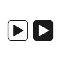 icono de vector de botón de reproducción. botón de reproducción de video símbolo ilustración vectorial color editable