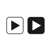 Play button Vector icon. Video play button symbol vector illustration color editable