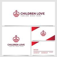 Simple and modern pomegranate heart logo design vector