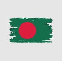 Flag of Bangladesh with brush style vector