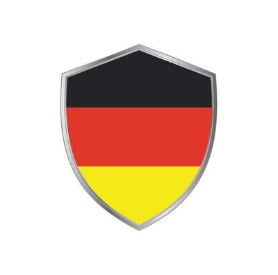 Flag of Germany with silver frame