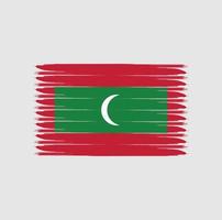 Flag of Maldives with grunge style vector