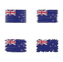 Collection flag of New Zealand vector