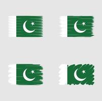 Collection flag of Pakistan vector