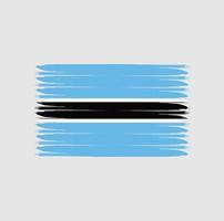 Flag of Botswana with grunge style vector