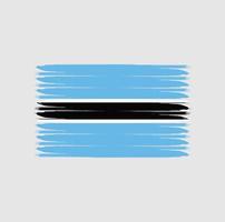 bandera de botswana con estilo grunge vector