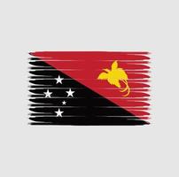 bandera de papua con estilo grunge vector