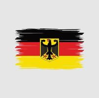 Germany Flag With Watercolor Brush style design vector Free Vector