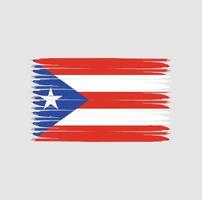 Flag of Puerto Rico with grunge style vector