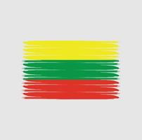 Flag of Lithuania with grunge style vector