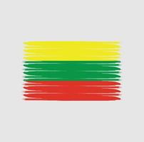 Flag of Lithuania with grunge style vector