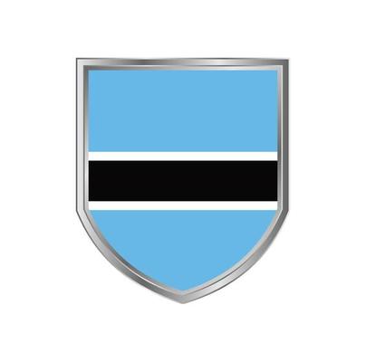 Flag Of Botswana with metal shield frame