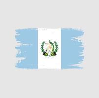 Flag of Guatemala with brush style vector