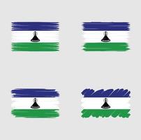 Collection flag of Lesotho vector